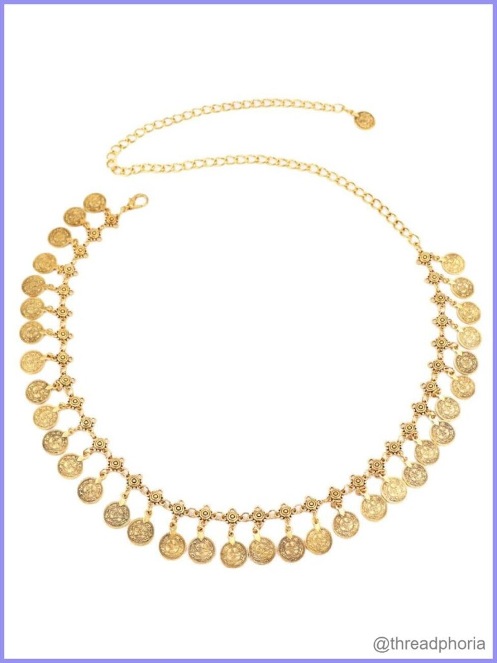 Gold Waist Chain Belt for Women Adjustable Cowgirl Boho Dress Accessory